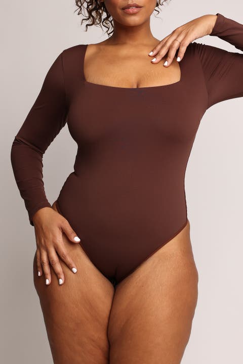 Shapewear Contour Long Sleeve Square Neck Bodysuit