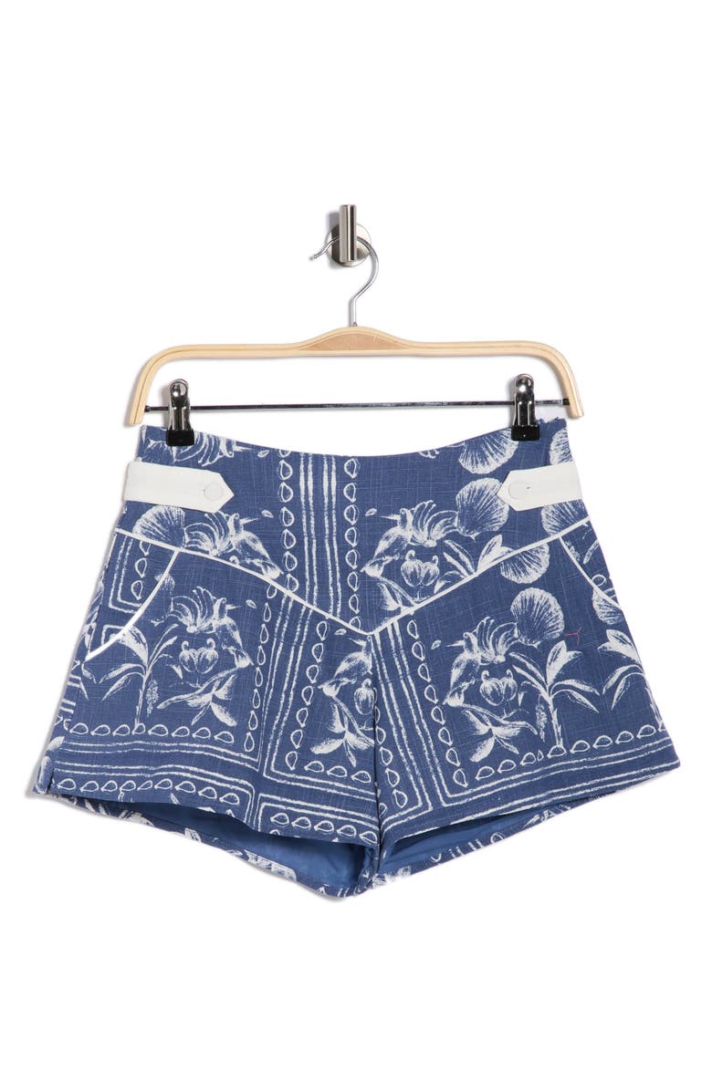 JACQUIE THE LABEL Athena Shorts, Alternate, color, Navy Print