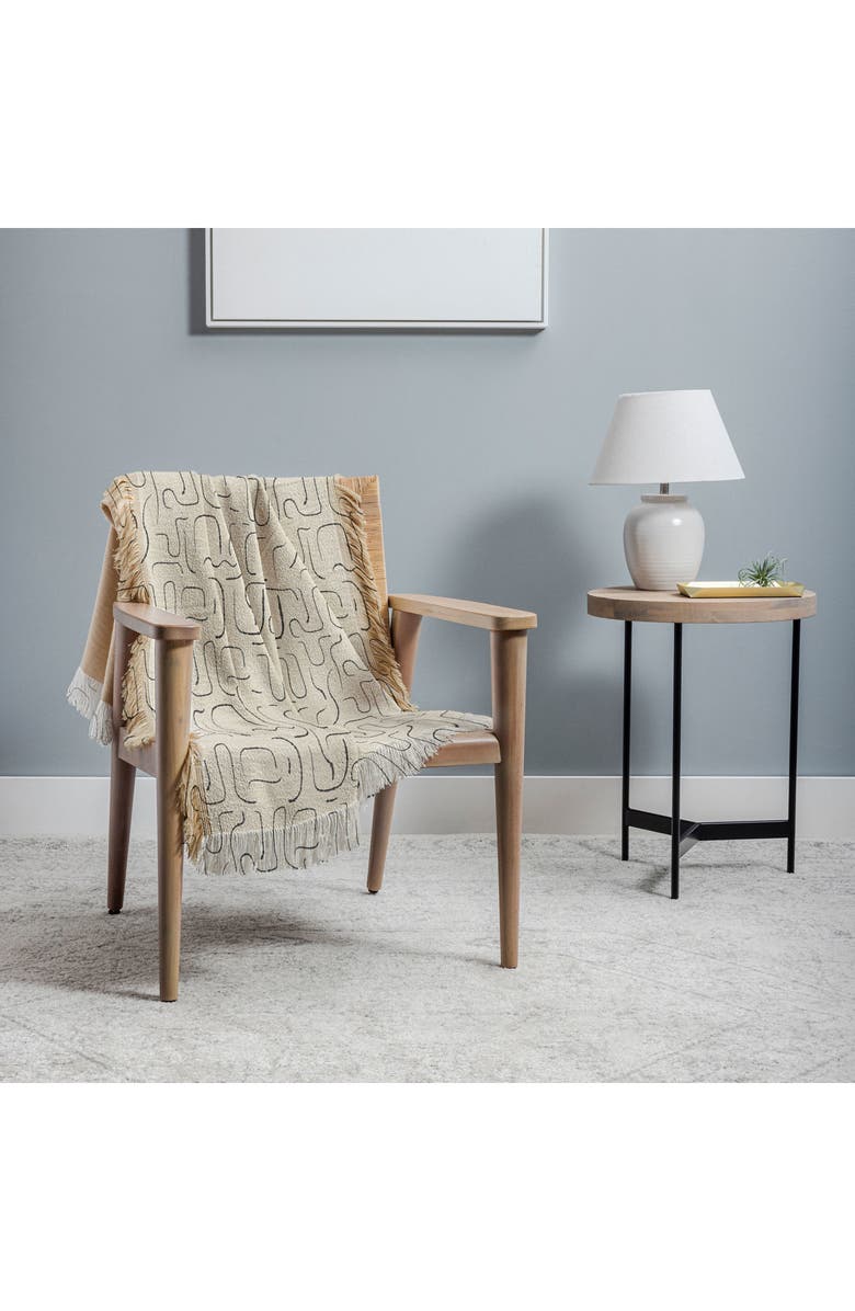 Deny Designs Iveta Abstract Lines Throw Blanket, Alternate, color, Beige