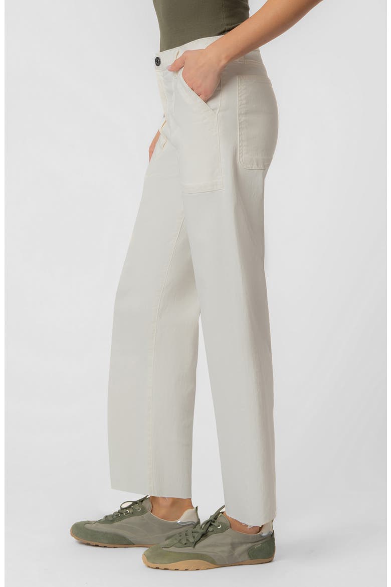 Avery High Waist Ankle Straight Leg Jeans, Alternate, color, IVORY