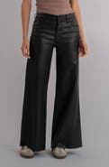 KUT from the Kloth Ryan Fab Ab Coated High Waist Super Wide Leg Jeans