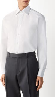 ZEGNA Centoventimila Stripe Cotton Button-Up Shirt