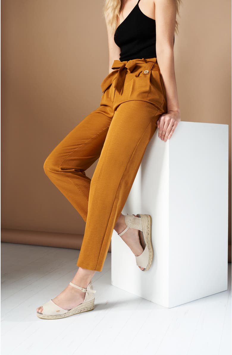 VISCATA Cavall Canvas Espadrille Sandal Wedges, Alternate, color, Beige