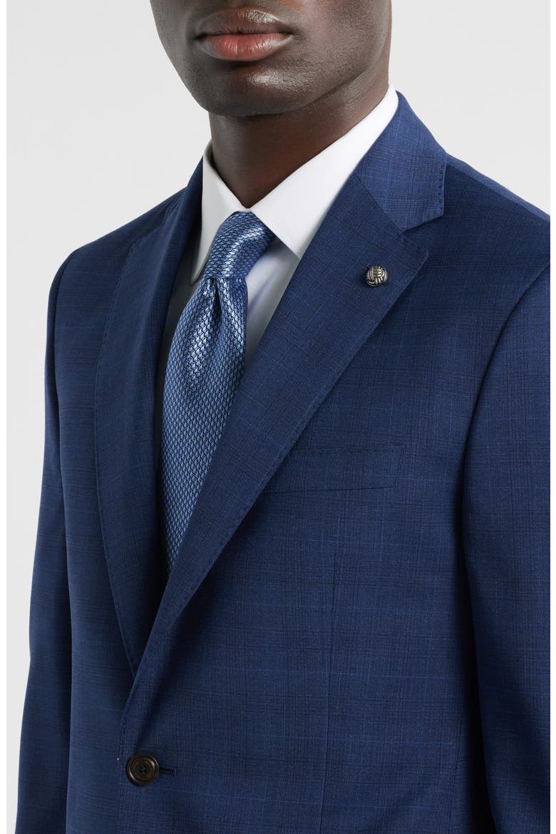 Esprit Contemporary Fit Navy Plaid Wool Suit, Alternate, color, NAVY