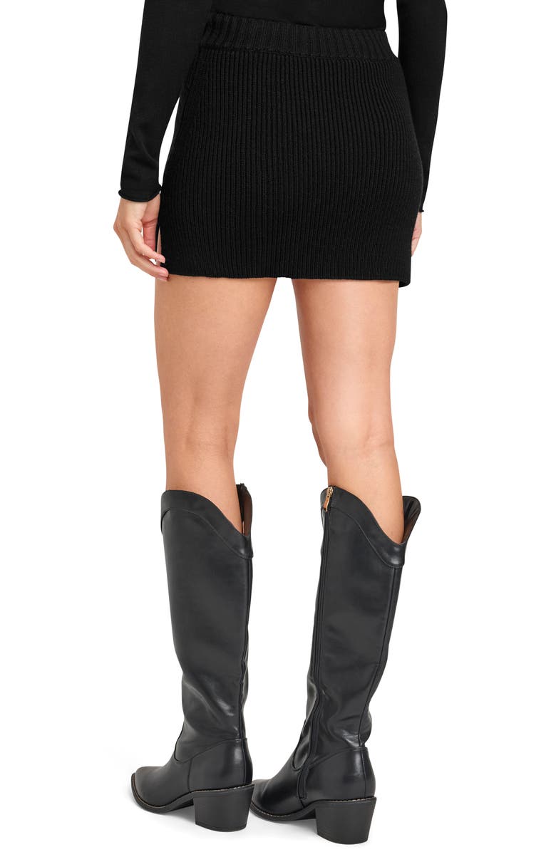 Splendid Rib Sweater Skirt, Alternate, color, Black