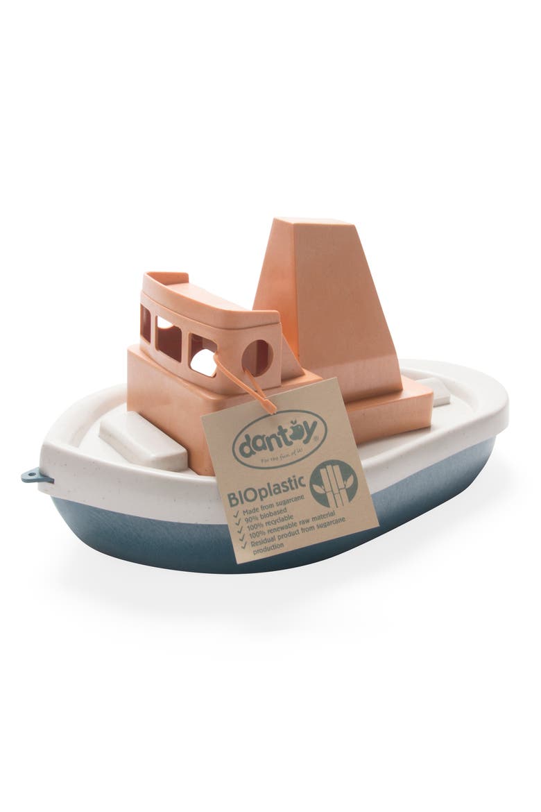 Bio Tuff Tuff Boat Peach & Blue Toy Tug Boat,Ages 2+, Main, color, Multicolored