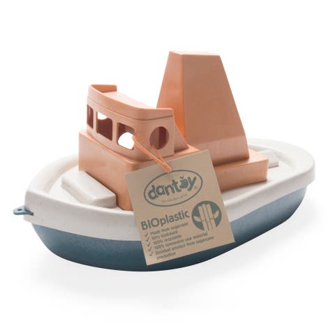 Bio Tuff Tuff Boat Peach 
Blue Toy Tug Boat,Ages 2+