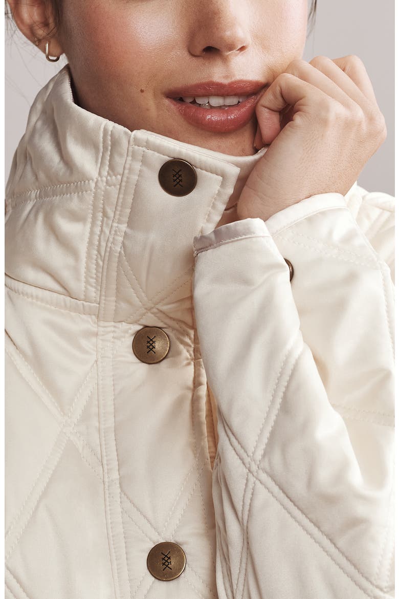 Dalston Water Repellent Quilted Jacket, Alternate, color, CREAM