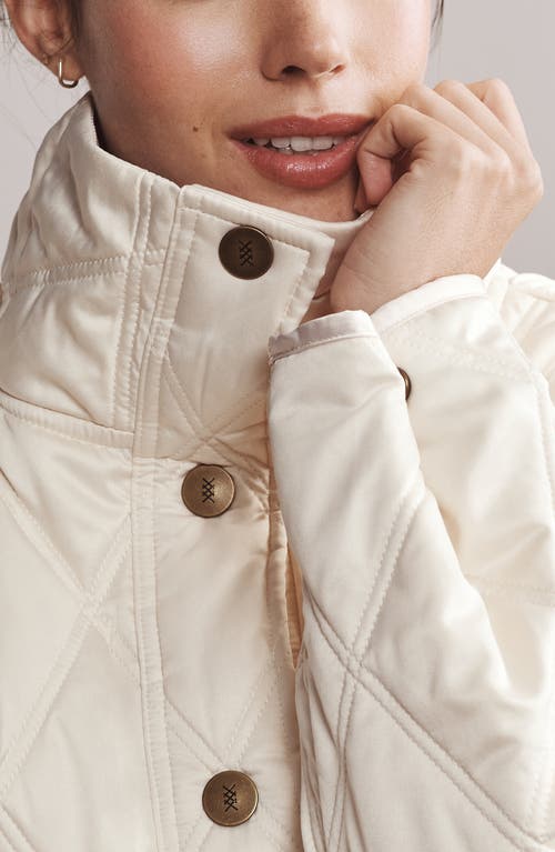 Rhone Dalston Water Repellent Quilted Jacket In White