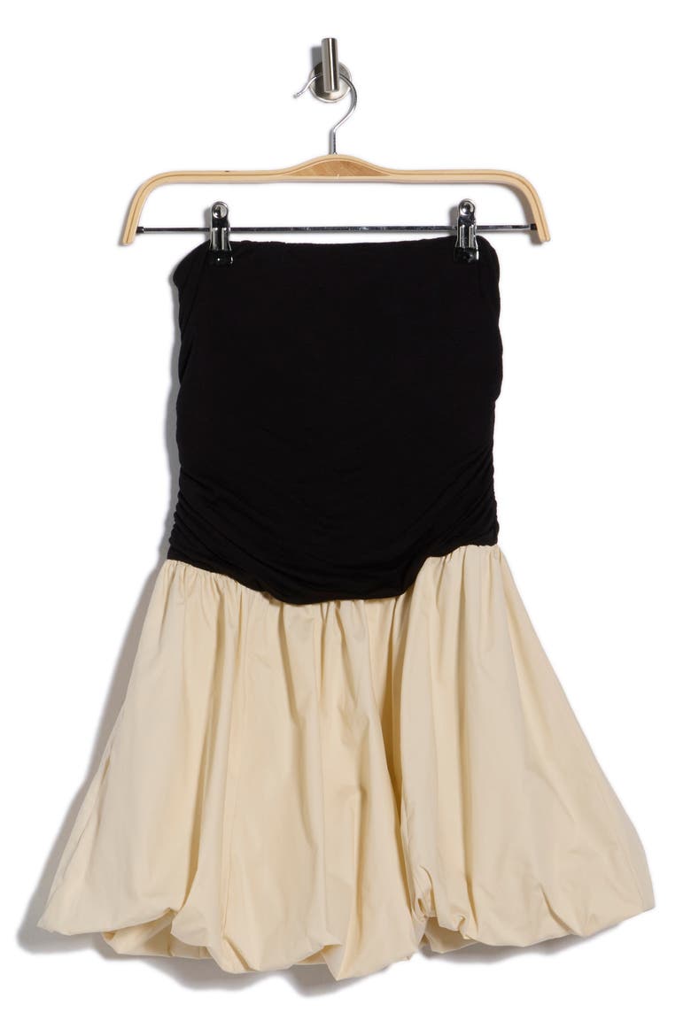 Bubble Skirt Minidress, Alternate, color, BLACK