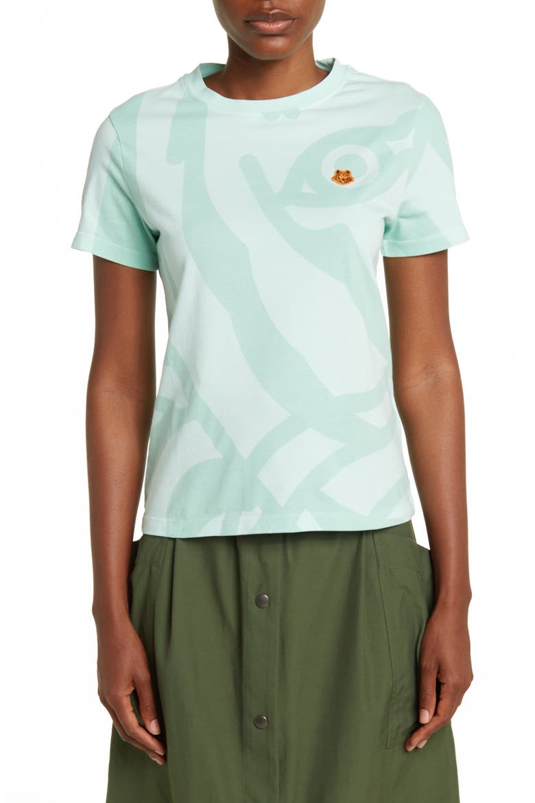 Abstract Print T-Shirt, Main, color, MINT