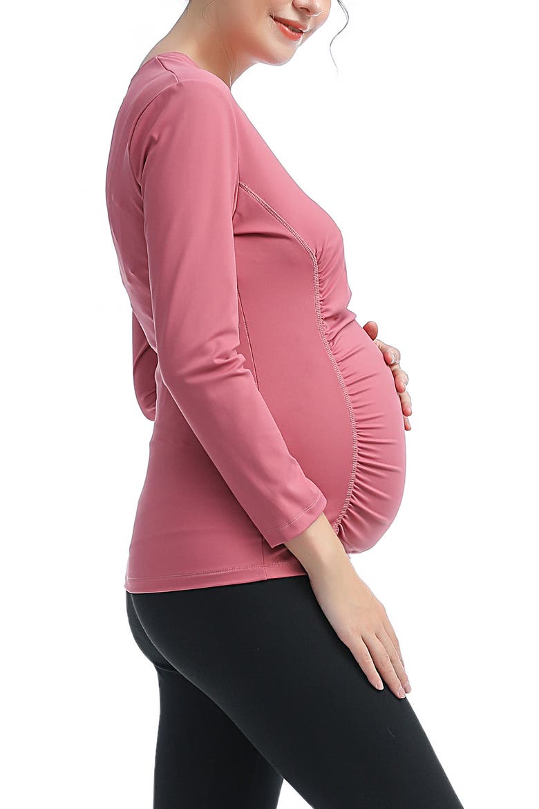 Essential Active Maternity/Nursing Top, Alternate, color, ROSE