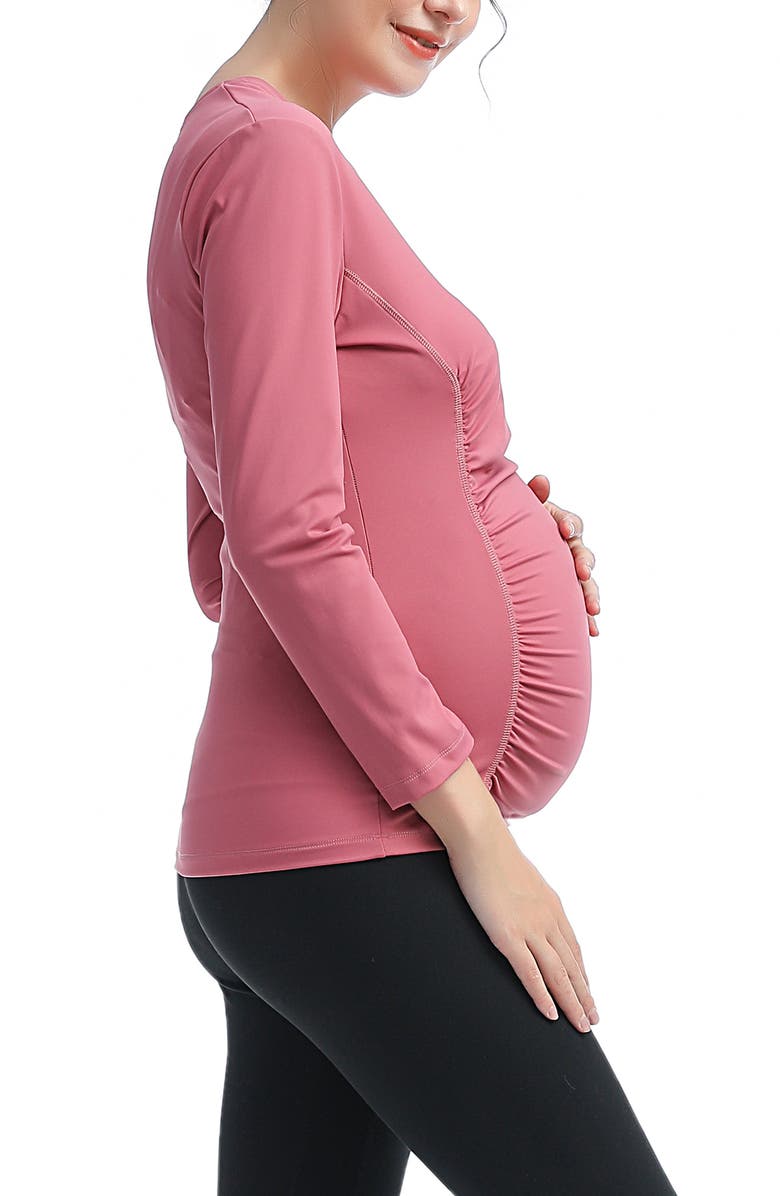 Kimi and Kai Essential Active Maternity/Nursing Top, Alternate, color, Rose