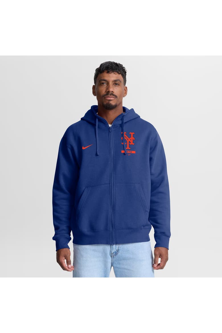 Men's Nike Royal New York Mets Primetime Lockup Full-Zip Hoodie, Main, color, Royal