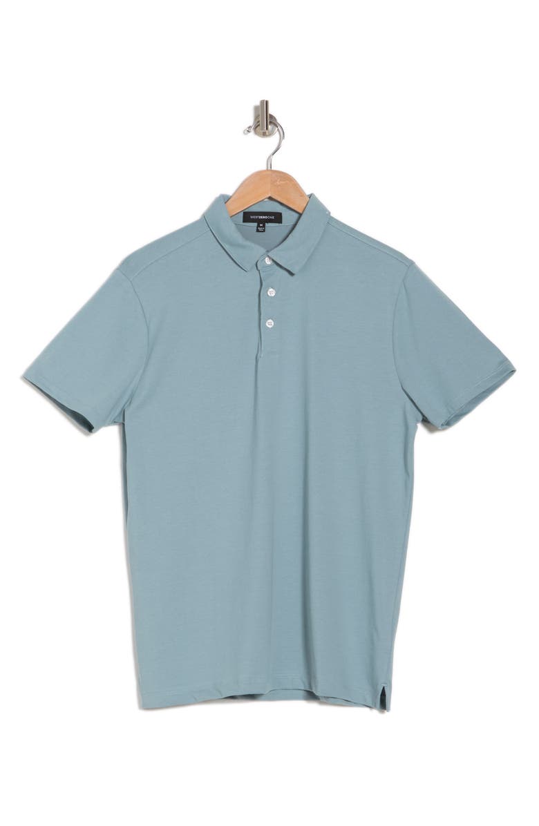 WESTZEROONE Boston Cotton Blend Polo, Alternate, color, Soft Teal