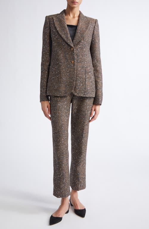 Giambattista Valli Metallic Bouclé Ankle Pants In Gray