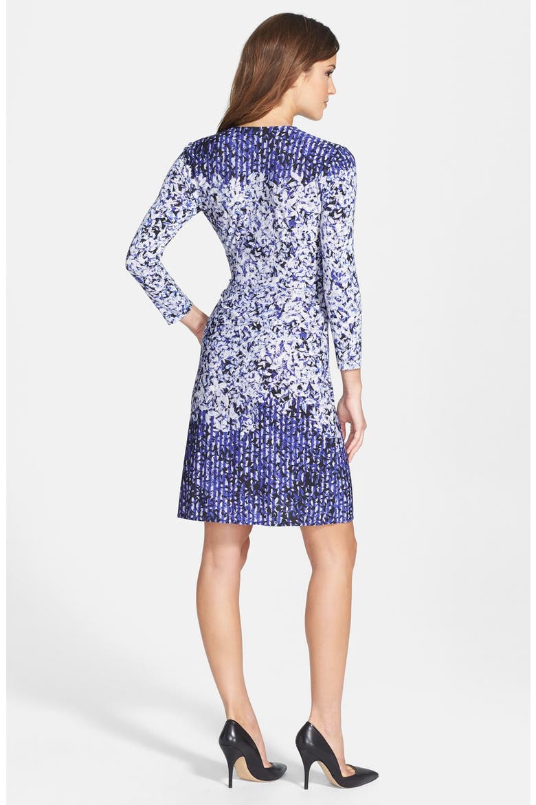 Engineered Print Matte Jersey Wrap Dress, Alternate, color, DARK INK COMBO
