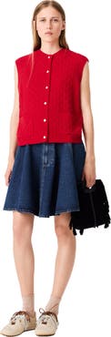 maje Sleeveless knit top