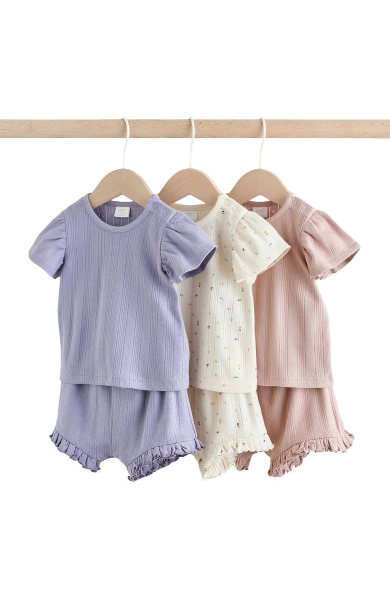NEXT Pointelle Tops & Shorts Assorted 6-Pack, Main, color, Purple