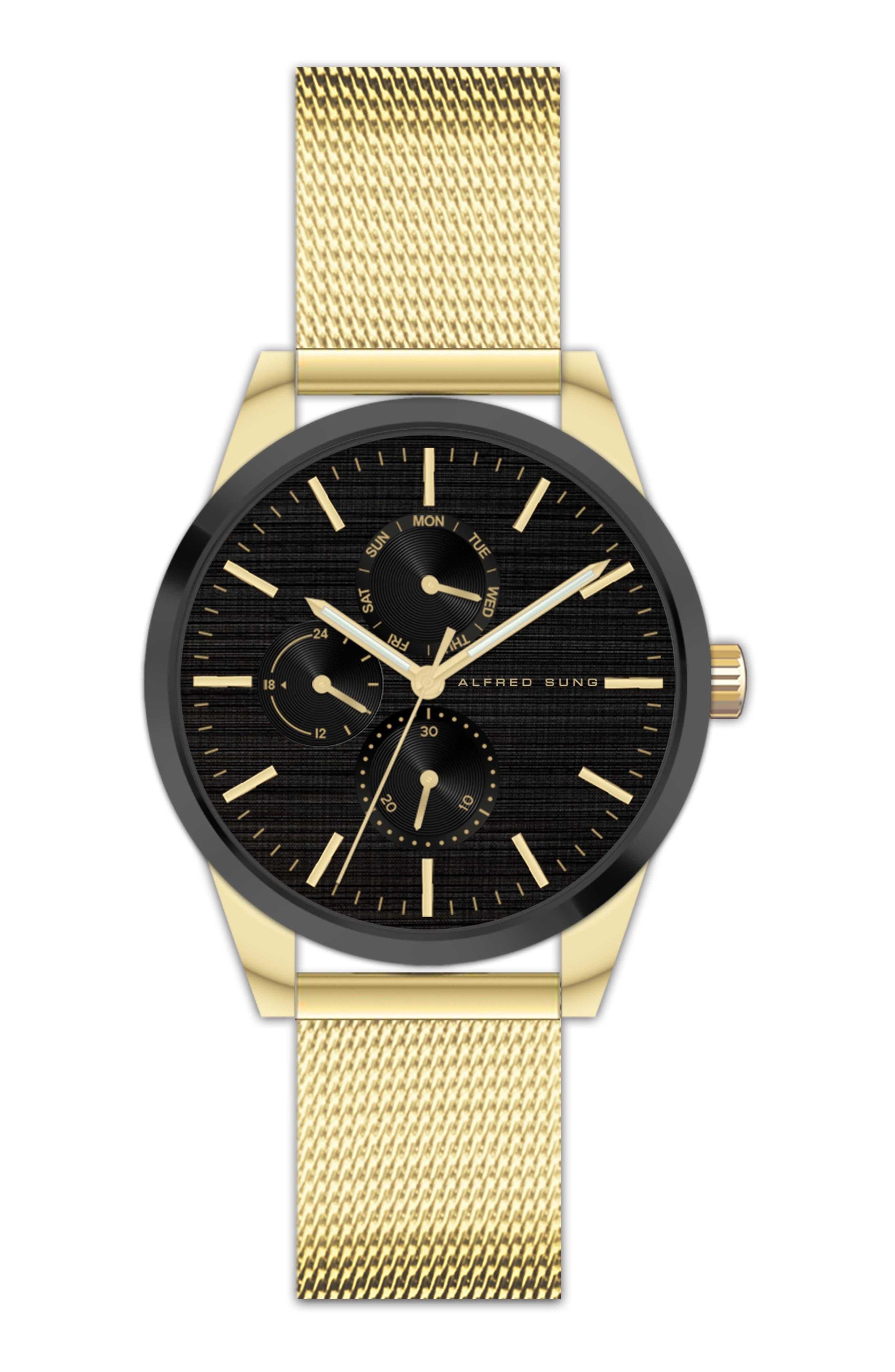 Mesh Strap Multifunction Watch, 38mm