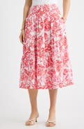 Caslon® Tiered Cotton Gauze Midi Skirt
