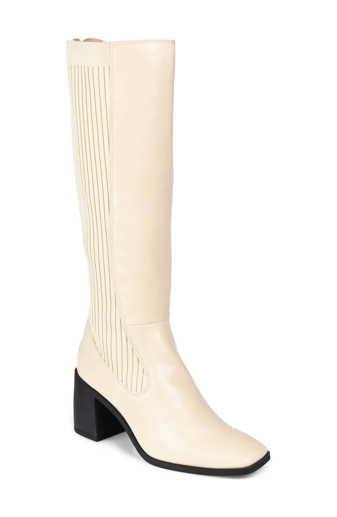 Winny Tall Boot - Wide Calf, Main, color, BONE