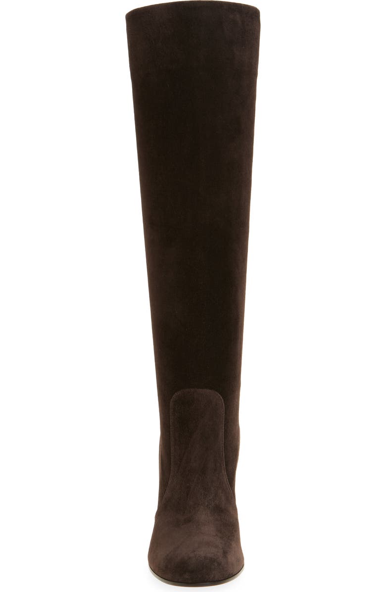 Gianvito Rossi Block Heel Tall Boot, Alternate, color, Moka