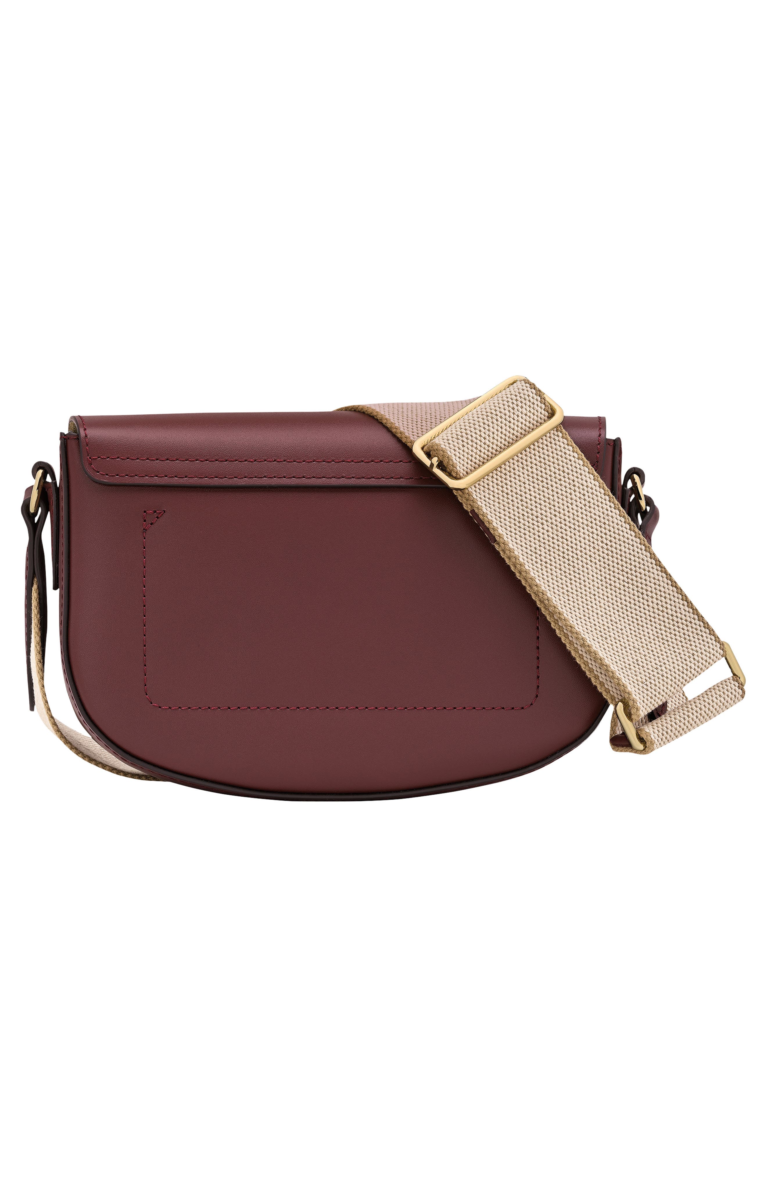 Longchamp Small Empure Leather Crossbody Bag, Alternate, color, Burgundy