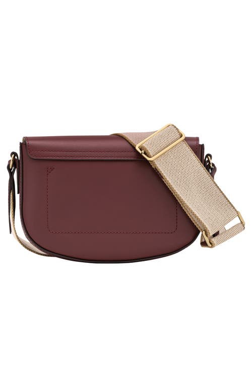 Longchamp Small Empure Leather Crossbody Bag In Burgundy