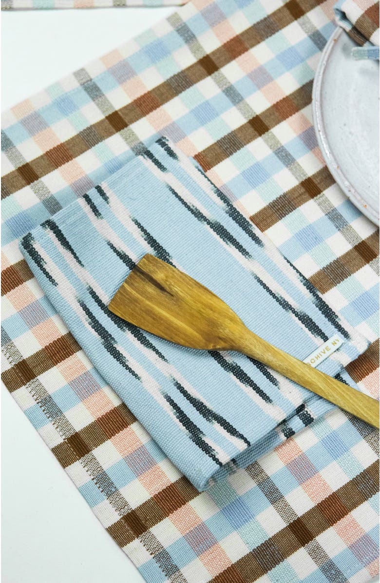 Archive New York Handwoven Classic Plaid Cotton Placemats, Set of 4, Alternate, color, Brown
