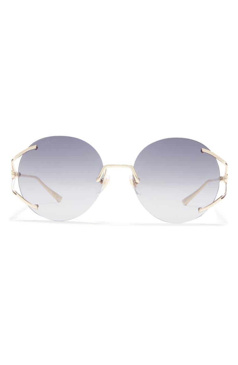 Gucci 57mm Round Sunglasses, Main, color,