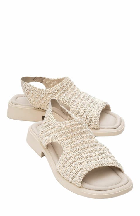 Weave Leather Woven Sandal (Women)