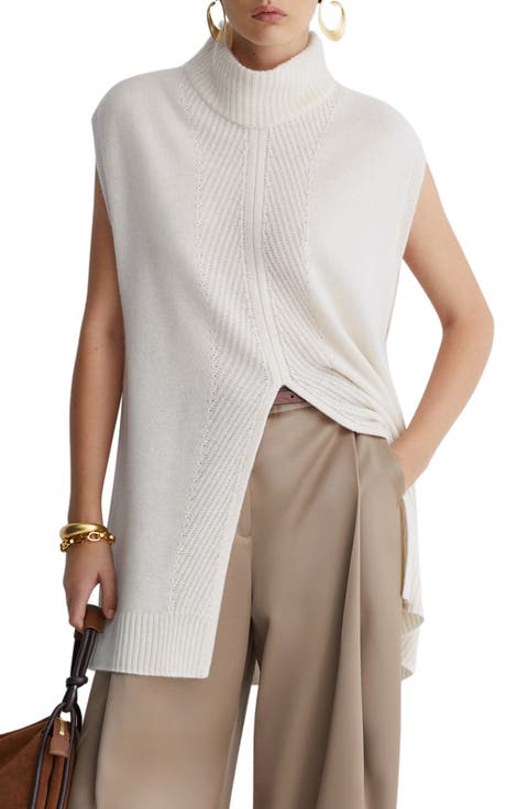 Piper Cashmere Sleeveless Mock Neck Top