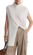 Reiss Piper Cashmere Sleeveless Mock Neck Top