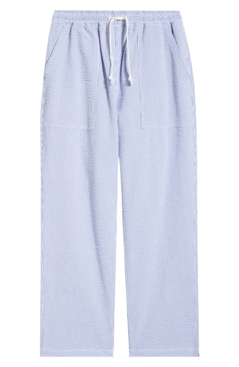 Service Works Seersucker Drawstring Chef Pants, Alternate, color, Navy Stripe