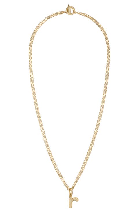 The Puffy Initial Pendant Necklace