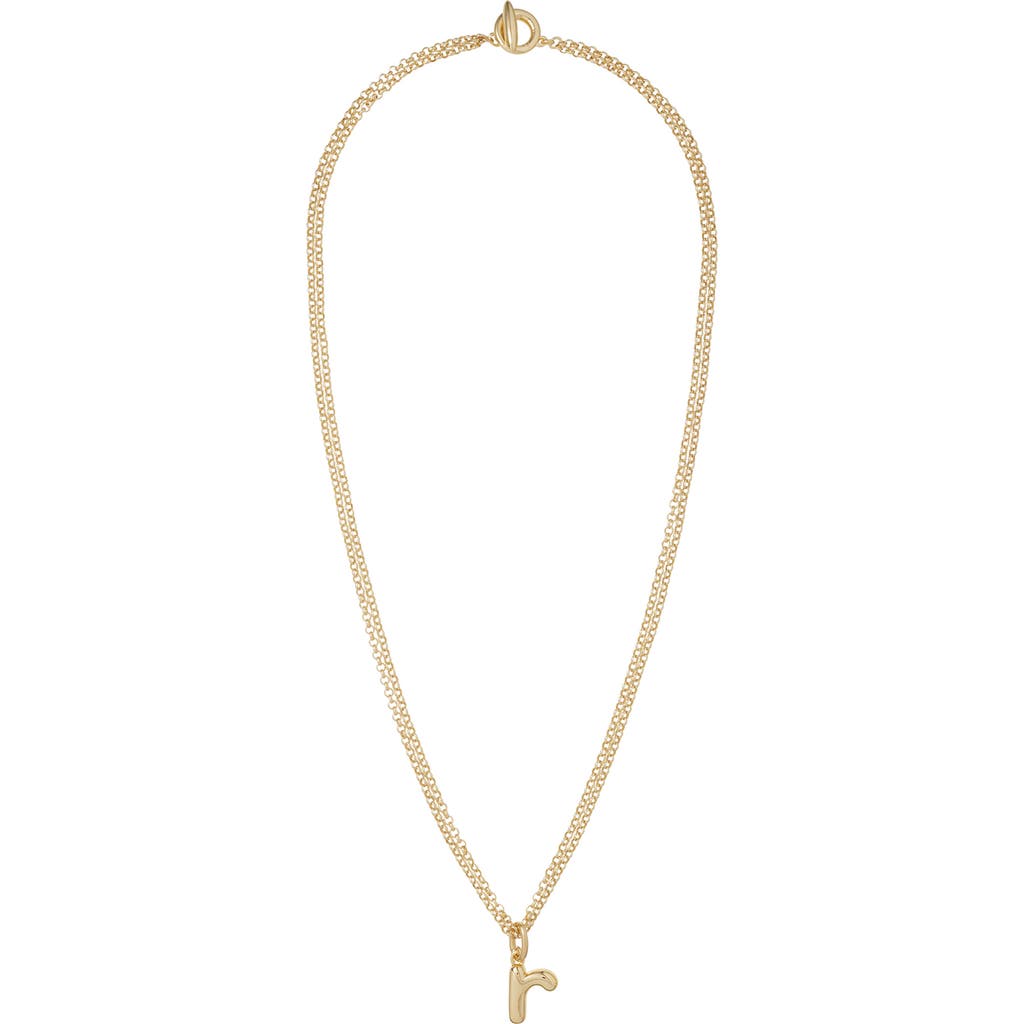 Roxanne Assoulin The Puffy Initial Pendant Necklace In Gold R