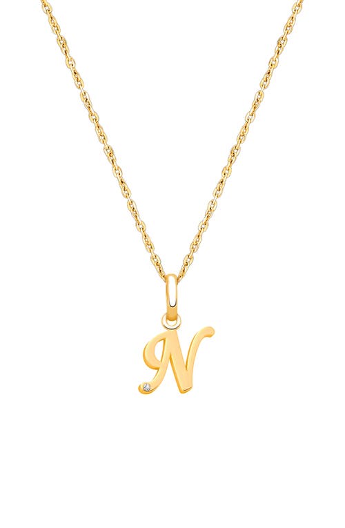 Tiny Blessings 14k Gold Diamond Initial 12-14" Necklace In Gold