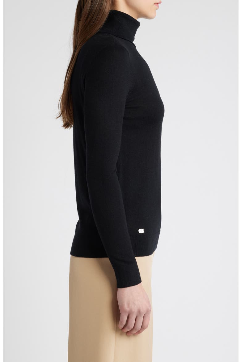 Ribbed Turtleneck Sweater, Alternate, color, BLACK