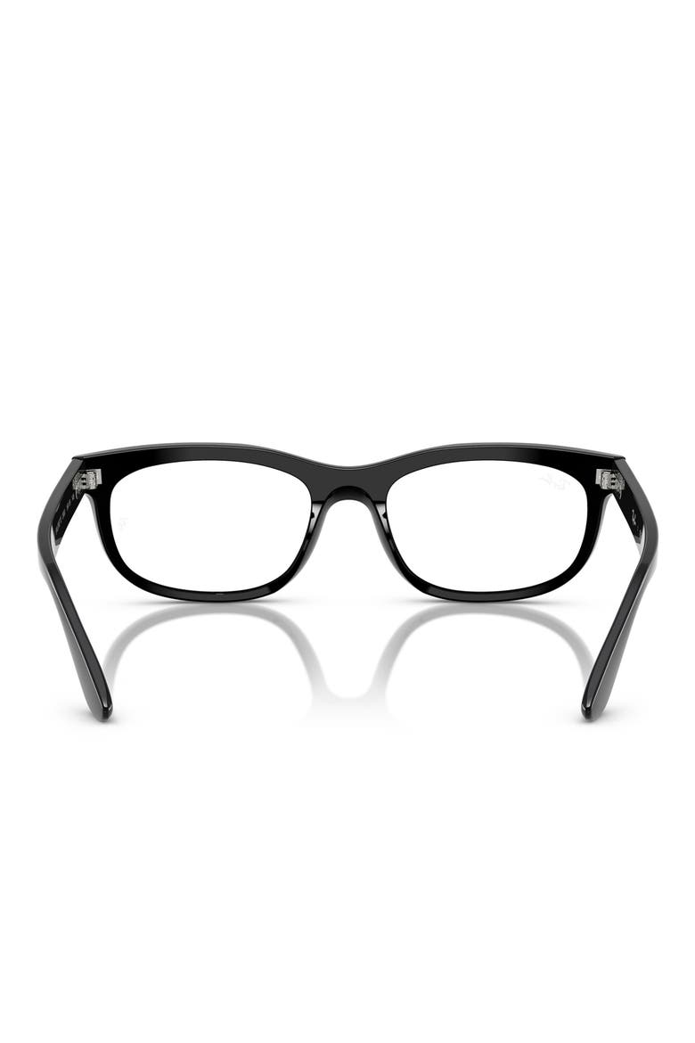 54mm Rectangular Pillow Optical Glasses, Alternate, color, BLACK