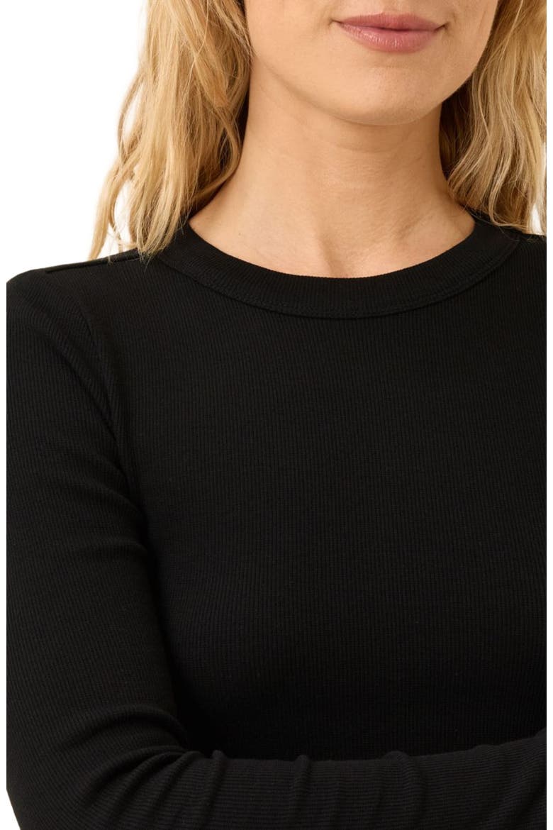 Perfect Rib Long Sleeve Tee, Alternate, color, Black