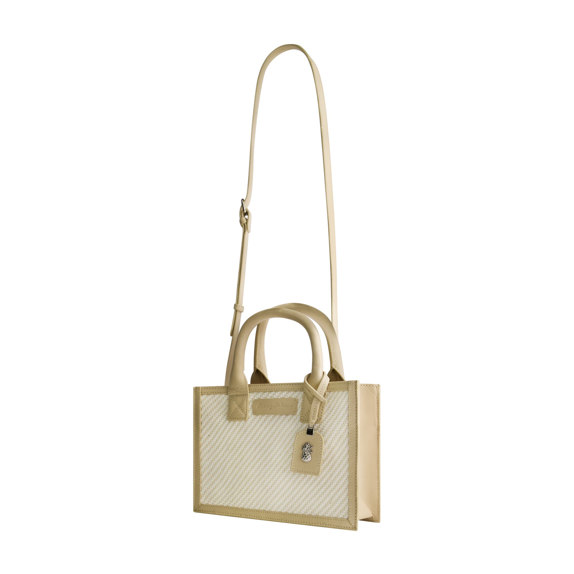 Tommy Bahama Soft Woven Modern Tote, Alternate, color, Tan/White