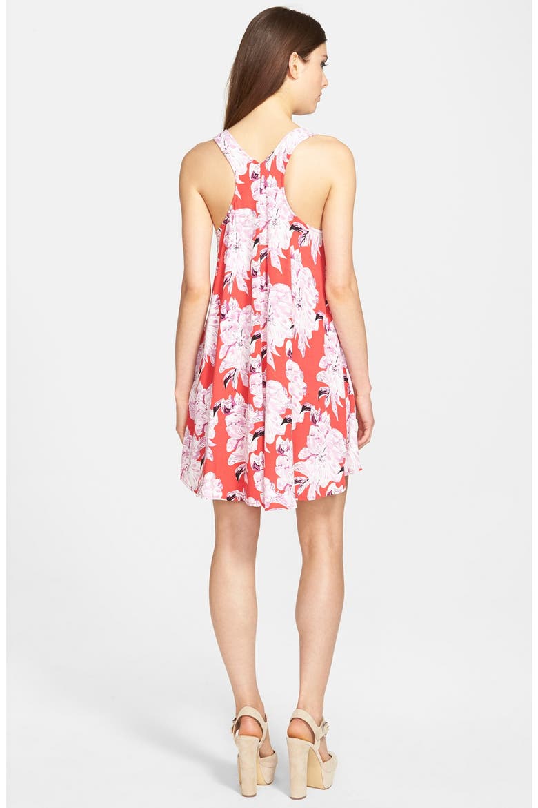 ASTR Racerback Shift Dress, Alternate, color, RED MULTI FLORAL