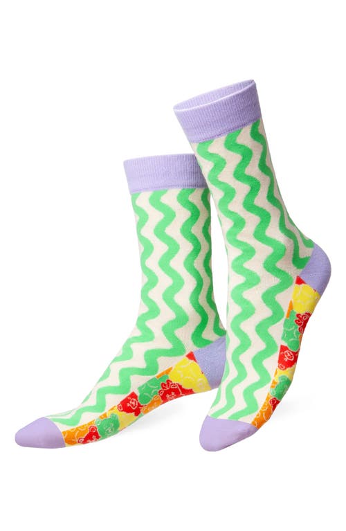 Doiy Jelly Bear 3d Crew Socks In Green