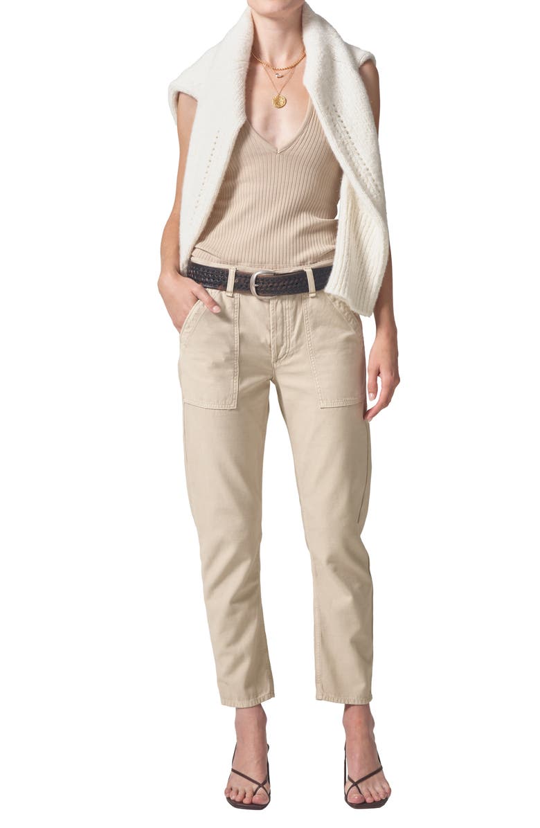 Citizens of Humanity Leah Sateen Cargo Pants, Alternate, color, Taos Sand