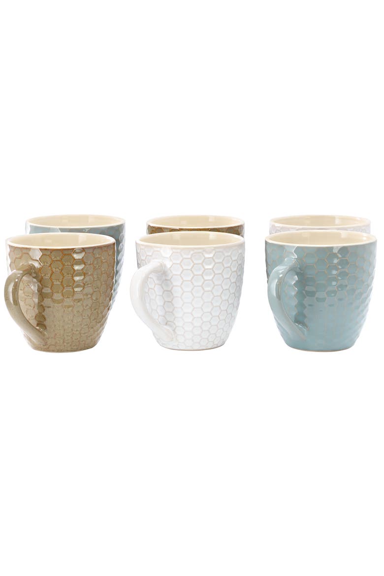 Honey Bee 6-Piece 15 oz. Mug Set, Alternate, color, White