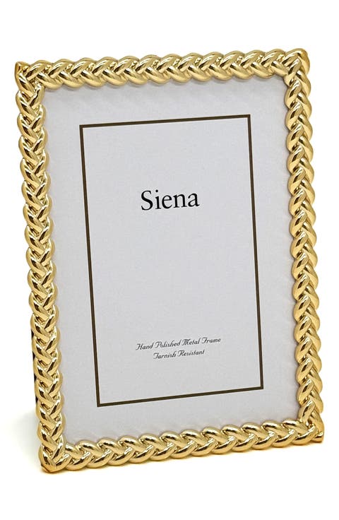 Goldtone Braid 4" x 6" Picture Frame