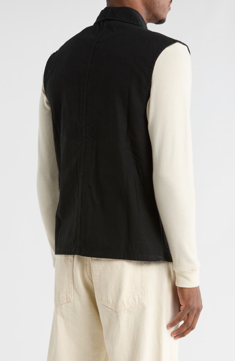 Imperfects Organic Cotton Canvas Shepherds Vest, Alternate, color, Obsidian