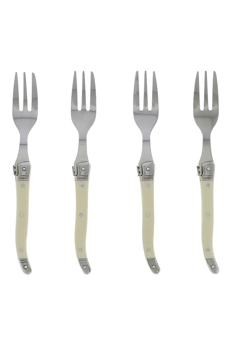 Laguiole Cake Fork - Set of 4, Main, color, IVORY