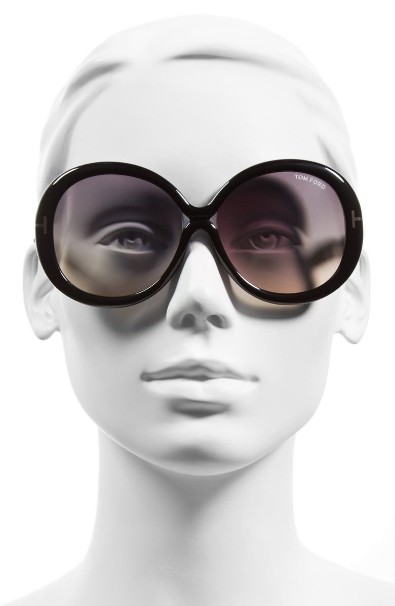 TOM FORD 'Gisella' 58mm Round Sunglasses, Alternate, color, 
